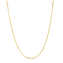 Load image into Gallery viewer, 14k Fine gold Box Chain Necklace (0.9 mm)
