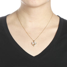 Load image into Gallery viewer, 10K Yellow Gold Heart and Infinity Mom CZ Pendant Necklace for Mothers
