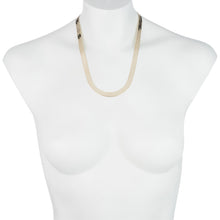 Load image into Gallery viewer, 10k Yellow Gold Super Flexible Silky Herringbone Chain Necklace 0.3 Inch, 8mm
