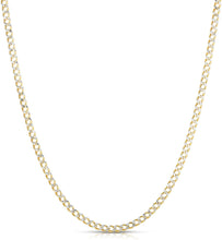 Load image into Gallery viewer, Floreo 10k Two Tone Fine Gold 2.5mm Lightweight Curb Chain Necklace
