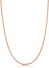 Load image into Gallery viewer, Floreo 14k Fine Gold 1.5mm Sparkle Criss Cross Chain Necklace
