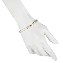 Load image into Gallery viewer, 10k Fine Gold Stampato Xoxo X &amp; Heart Chain Bracelet

