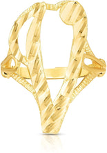 Load image into Gallery viewer, 10k Yellow Gold Extra Large Cursive A-Z Initial Ring, Sizes 4-11
