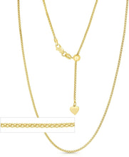 Load image into Gallery viewer, Floreo 14k Fine Gold 1.3mm Adjustable Round Popcorn Chain Necklace, 22 Inch
