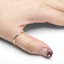 Load image into Gallery viewer, Thin Comfort Fit Curved Wave Thumb Ring, 1.5mm, 10k Fine Gold
