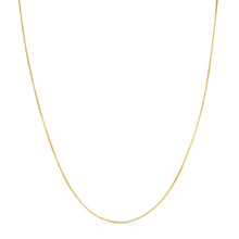 Load image into Gallery viewer, 14k Fine gold Box Chain Necklace (0.7 mm)
