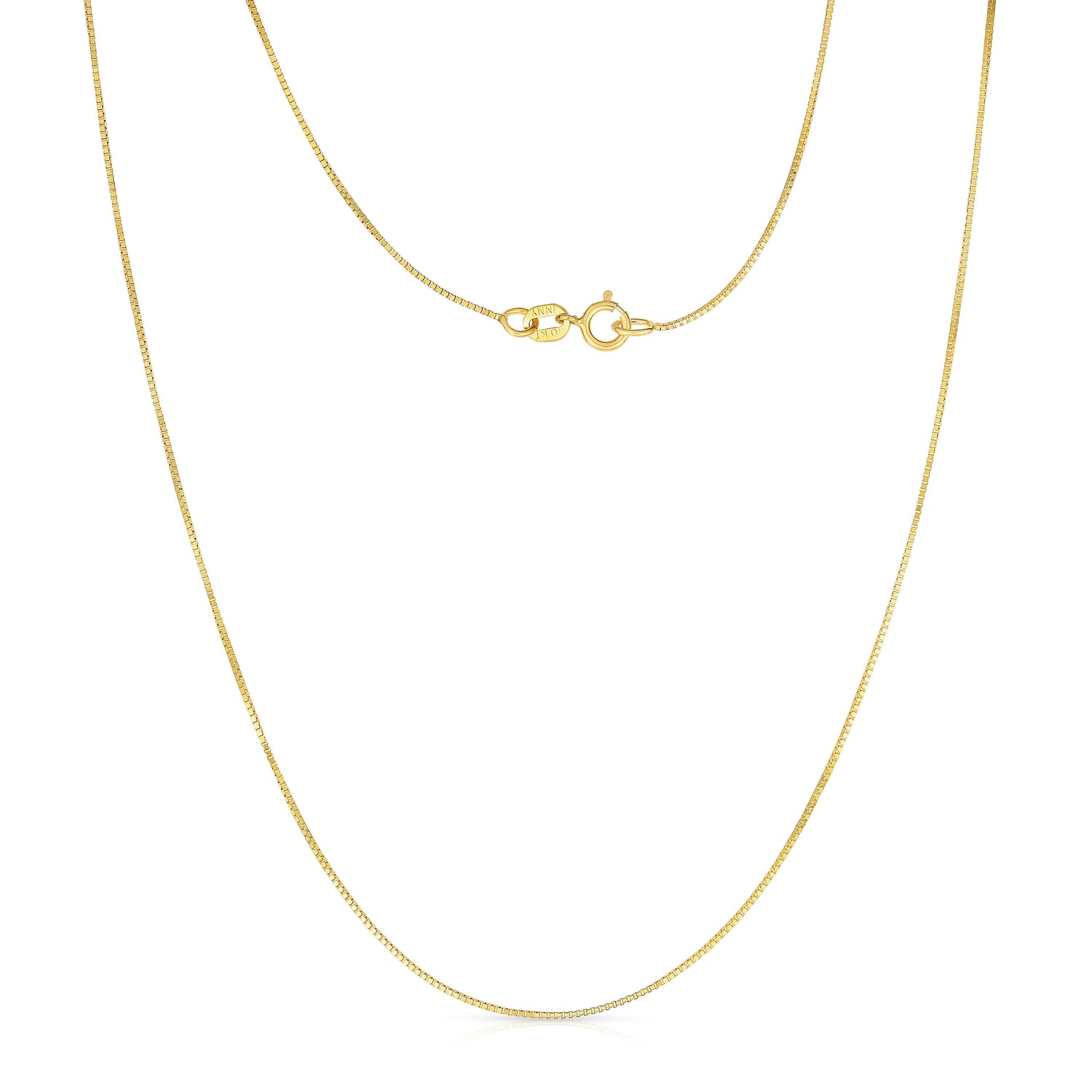 10k Fine gold Box Chain Necklace (0.6 mm)