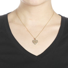 Load image into Gallery viewer, 18&quot; 10k Yellow Gold I Love You Romantic Heart Pendant Necklace
