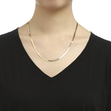 Load image into Gallery viewer, 10k Yellow Gold Super Flexible Silky Herringbone Chain Necklace 0.12 Inch, 3mm
