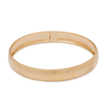 Load image into Gallery viewer, 10k Yellow Gold bangle bracelet Flexible Round with Leaves Bow Tie Design (0.4”)
