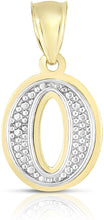 Load image into Gallery viewer, Floreo 10k Yellow and White Gold 3D Alphabet Initial A-Z Pendant
