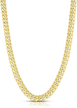 Load image into Gallery viewer, 10k Yellow Gold 7.3mm Semi Solid Miami Cuban Chain Necklace
