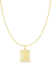 Load image into Gallery viewer, Floreo 10k Yellow Gold Horoscope Zodiac Sign Pendant with Optional Necklace, 0.73&quot; x 0.62&quot;
