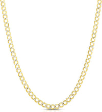 Load image into Gallery viewer, 10k Two Tone Fine Gold 3.5mm Lightweight Curb Chain Necklace
