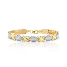 Load image into Gallery viewer, 10k Fine Gold Stampato Xoxo Friendship Hugs and Kisses Chain Bracelet
