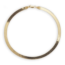 Load image into Gallery viewer, 10k Yellow Gold Super Flexible Silky Herringbone Chain Bracelet, 0.2 Inch,  5mm
