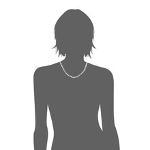 Load image into Gallery viewer, Sterling Silver Rhodium Plated Italian Solid Figaro Chain Necklace, 5.4mm
