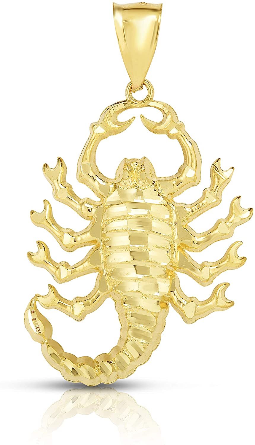 10k Yellow Gold Scorpion Pendant for Necklace