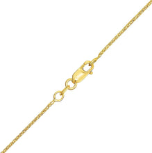 Load image into Gallery viewer, Floreo 10k Yellow or White Gold 1.3mm Wheat Chain Necklace

