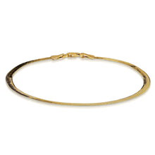 Load image into Gallery viewer, 10k Yellow Gold Super Flexible Silky Herringbone Chain Bracelet, 0.12 Inch, 3mm
