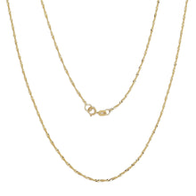 Load image into Gallery viewer, Floreo 10k Yellow or White Gold 1.3mm Thin Singapore Chain Necklace

