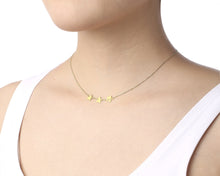 Load image into Gallery viewer, 14K Yellow Gold 16 - 18 inch Extendable Fine Three Star Charms Pendant Necklace
