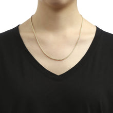 Load image into Gallery viewer, 10k Yellow Gold Hollow Rope Chain Necklace with Lobster Claw Clasp, 2mm
