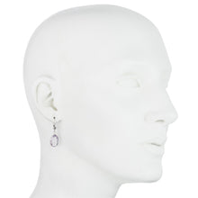 Load image into Gallery viewer, Sterling Silver Colored Stone Earring, Lever Back Closure, Pear shape, Bezel-Set
