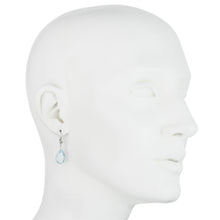 Load image into Gallery viewer, Sterling Silver Colored Stone Earring, Lever Back Closure, Pear shape, Bezel-Set
