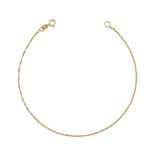 Load image into Gallery viewer, Floreo 10K Fine Gold 1.3mm Thin Singapore Chain Bracelet and Anklet
