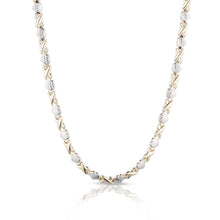 Load image into Gallery viewer, 10k Fine Gold Stampato Xoxo X &amp; Heart Friendship Hugs and Kisses Chain Necklace
