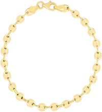 Load image into Gallery viewer, 10k Yellow Gold 4.5mm Puff Mariner Link Bracelet
