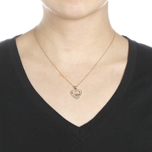 Load image into Gallery viewer, 18&quot; 10k Yellow Gold I Love You Romantic Heart Pendant Necklace
