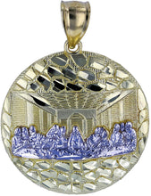 Load image into Gallery viewer, 10k Yellow and White Gold The Last Supper Pendant Necklace Hip Hop Nugget
