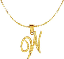 Load image into Gallery viewer, 10K Yellow Gold Charm Pendant Letter A-Z Personalized Alphabet Initial Name with optional 18 Inch Necklace
