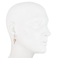 Load image into Gallery viewer, Sterling Silver Checkerboard Diamond Cut Oval hoop earrings With Colored Stone
