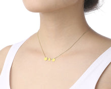 Load image into Gallery viewer, 14k Yellow Gold Thin Dainty Necklace w/ Small Adjustable Charms, 18&quot; Inch
