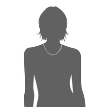 Load image into Gallery viewer, Sterling Silver Rhodium Plated Italian Solid Figaro Chain Necklace, 4.4mm
