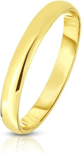Load image into Gallery viewer, Floreo 10k Fine Gold 3mm Solid Comfort Fit Wedding Band Ring with Optional Free Engraving
