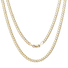 Load image into Gallery viewer, 10k Curb Cuban Chain Necklace, 0.16 Inch (4mm), All Sizes, Sterling Silver or Fine Gold
