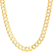 Load image into Gallery viewer, Floreo 10k Yellow Gold 11.5mm Solid Curb Cuban Link Chain Necklace
