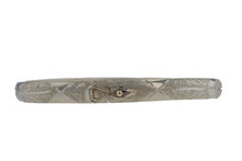 Load image into Gallery viewer, 10k Yellow Gold bangle bracelet Flexible Round with Diamond Cut Design, 0.24&quot;
