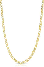 Load image into Gallery viewer, Floreo 10k Yellow Gold 3.8mm Semi Solid Miami Cuban Chain Necklace
