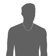 Load image into Gallery viewer, Sterling Silver Rhodium Plated Italian Solid Figaro Chain Necklace, 4.4mm
