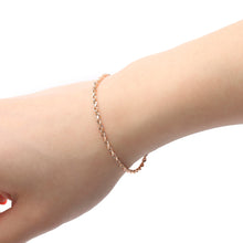 Load image into Gallery viewer, Solid Diamond Cut Rope Chain Bracelet and Anklet, 10k Fine Gold, 2.5mm (0.1&quot;)
